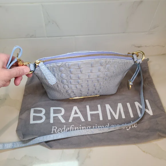 SOLD Brahmin Light Blue Mini Duxbury Melbourne Shoulder Bag EUC - Picture 16 of 16